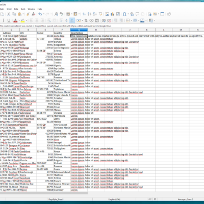 Editing Google Spreadsheet in LibreOffice.