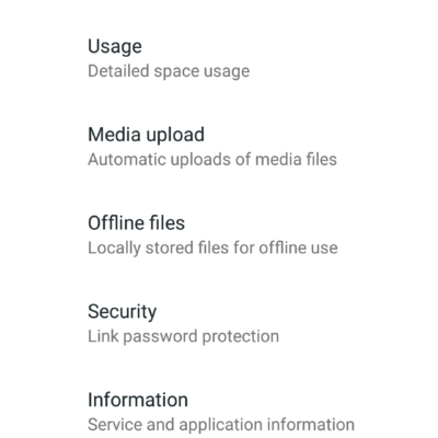 Android App Settings