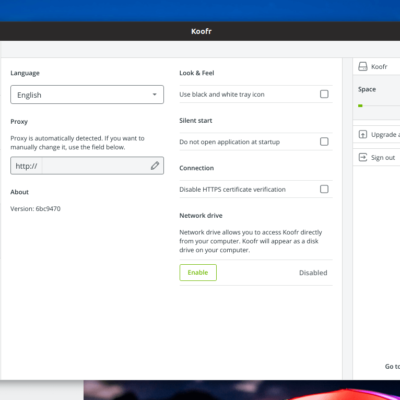 Koofr Ubuntu App